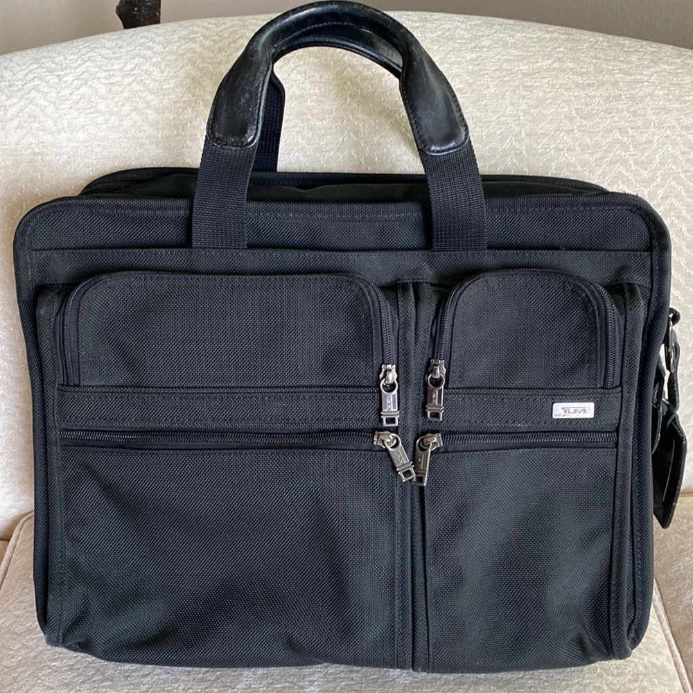TUMI Alpha 2 Expandable Organizer Laptop Travel Bag, Briefcase